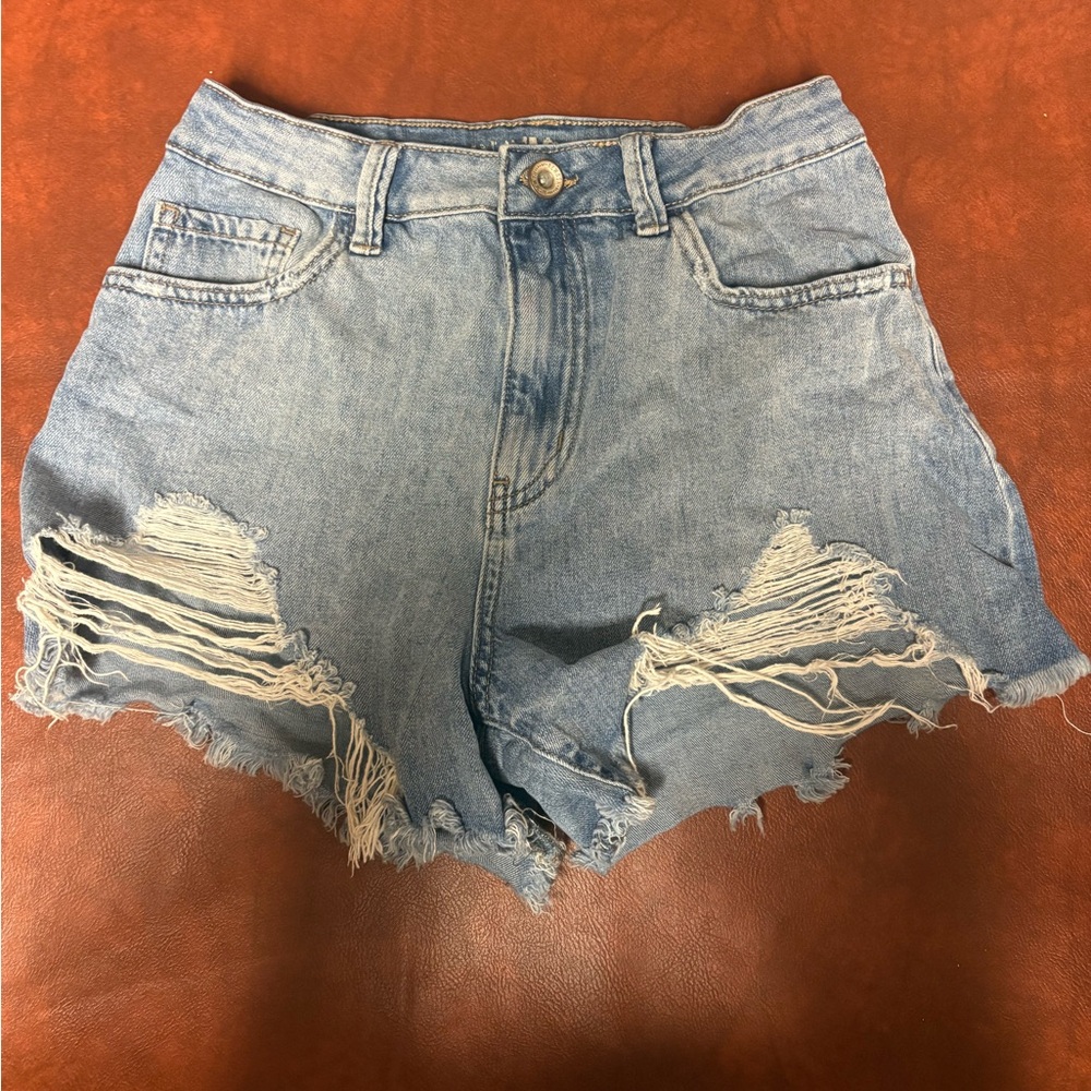 Distressed Denim Women Shorts